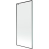 Mexen Next L paroi de baignoire 1-volet 80 x 150 cm, cadre noir, gun metal - 895-080-000-03-70-95