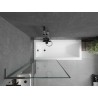 Mexen Next L paroi de baignoire 1-volet 80 x 150 cm, cadre noir, gun metal - 895-080-000-03-70-95