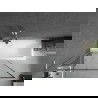 Mexen Next L paroi de baignoire pivotante 1 volet 100 x 150 cm, motif noir, gun metal - 895-100-000-03-70-95