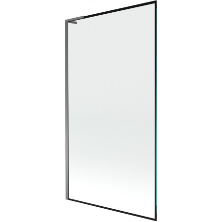Mexen Next L paroi de baignoire pivotante 1 volet 100 x 150 cm, motif noir, gun metal - 895-100-000-03-70-95