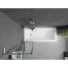 Mexen Next L paroi de baignoire 1 volet 50 x 150 cm, cadre noir, nickel brossé - 895-050-000-03-70-97