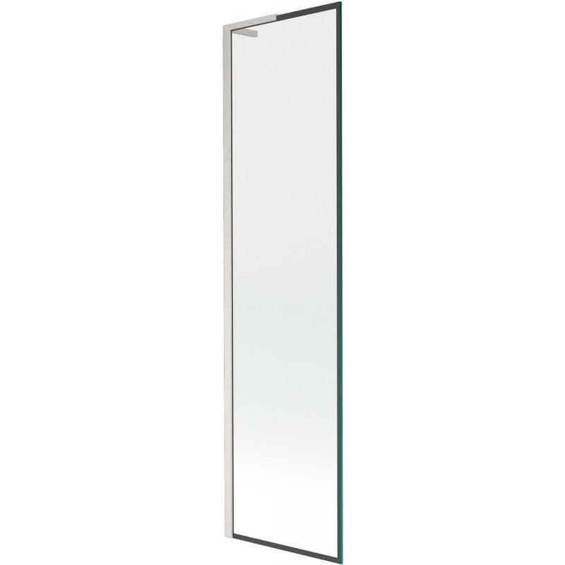 Mexen Next L paroi de baignoire 1 volet 50 x 150 cm, cadre noir, nickel brossé - 895-050-000-03-70-97