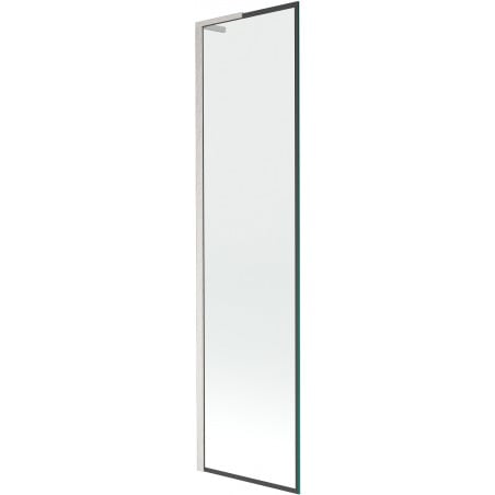 Mexen Next L paroi de baignoire 1 volet 50 x 150 cm, cadre noir, nickel brossé - 895-050-000-03-70-97