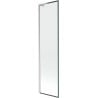 Mexen Next L paroi de baignoire 1 volet 50 x 150 cm, cadre noir, nickel brossé - 895-050-000-03-70-97