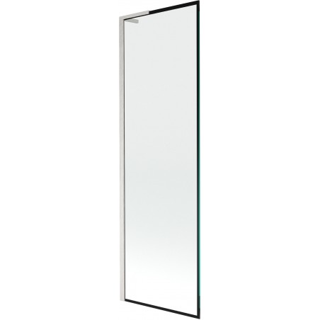 Mexen Next L pare-douche de baignoire à 1 vantail 60 x 150 cm, motif noir, nickel brossé - 895-060-000-03-70-97