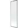 Mexen Next L paroi de baignoire à 1 volet 60 x 150 cm, cadre noir, nickel brossé - 895-060-000-03-70-97