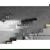 Mexen Next L paroi de baignoire 1-volet 70 x 150 cm, motif noir, nickel brossé - 895-070-000-03-70-97
