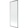 Mexen Next L paroi de baignoire à 1 volet 70 x 150 cm, cadre noir, nickel brossé - 895-070-000-03-70-97