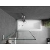 Mexen Next L paroi de douche à 1 battant 80 x 150 cm, cadre noir, nickel brossé - 895-080-000-03-70-97