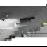 Paroi de baignoire 1 volet Mexen Next L 80 x 150 cm, motif noir, nickel brossé - 895-080-000-03-70-97