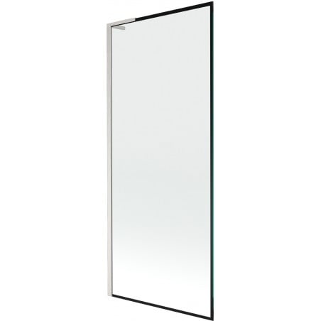 Mexen Next L paroi de douche à 1 battant 80 x 150 cm, cadre noir, nickel brossé - 895-080-000-03-70-97