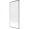 Mexen Next L paroi de douche à 1 battant 80 x 150 cm, cadre noir, nickel brossé - 895-080-000-03-70-97