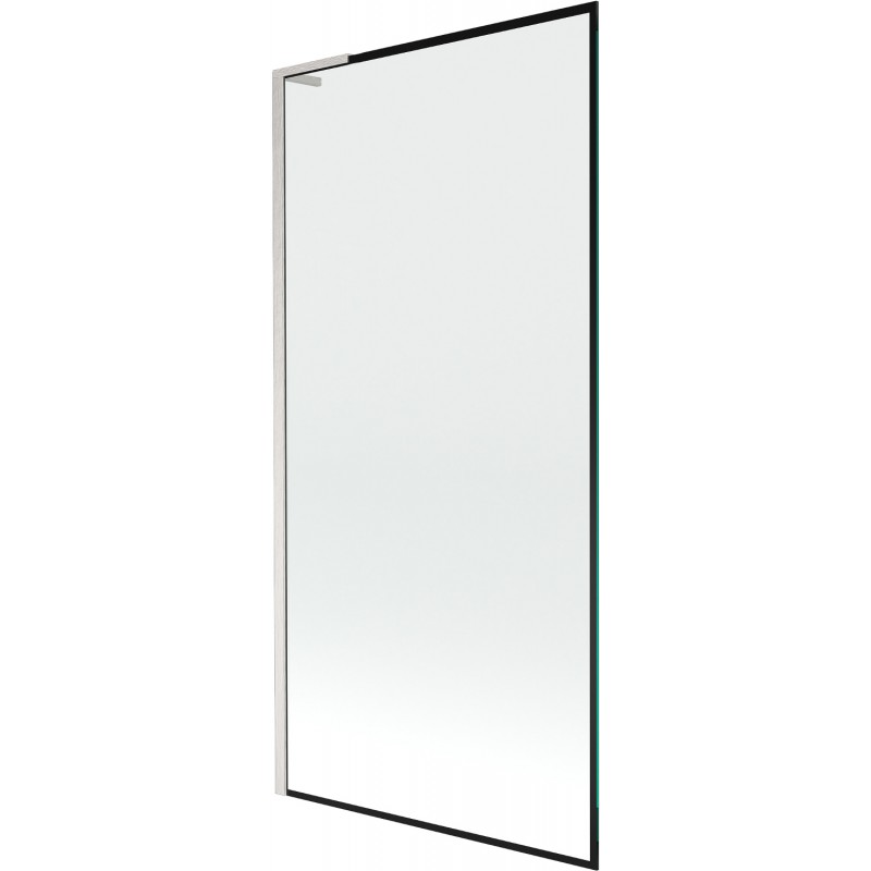 Mexen Next L pare-douche 1 volet 90 x 150 cm, motif noir, nickel brossé - 895-090-000-03-70-97