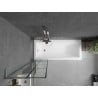 Mexen Next L paroi de baignoire 1 volet 50 x 150 cm, grille noire, chrome - 895-050-000-03-77-01