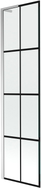 Mexen Next L paroi de baignoire 1 volet 50 x 150 cm, grille noire, chrome - 895-050-000-03-77-01
