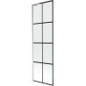 Mexen Next L paroi de douche à 1 volet 60 x 150 cm, grille noire, chrome - 895-060-000-03-77-01