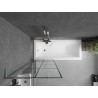 Mexen Next L paroi de baignoire 1 battant 70 x 150 cm, grille noire, chrome - 895-070-000-03-77-01
