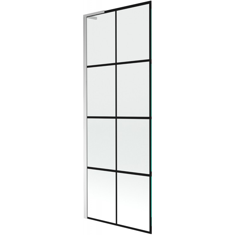Paroi de baignoire 1 volet Mexen Next L 70 x 150 cm, motif noir, chrome - 895-070-000-03-77-01