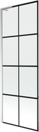 Mexen Next L paroi de baignoire 1 battant 70 x 150 cm, grille noire, chrome - 895-070-000-03-77-01