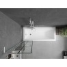 Mexen Next L paroi de douche à 1 volet 50 x 150 cm, grille noire, blanc - 895-050-000-03-77-20