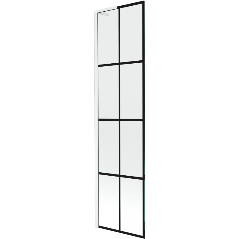 Mexen Next L paroi de baignoire à 1 panneau 50 x 150 cm, motif noir, blanc - 895-050-000-03-77-20