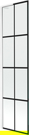 Mexen Next L paroi de baignoire à 1 panneau 50 x 150 cm, motif noir, blanc - 895-050-000-03-77-20