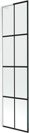 Mexen Next L paroi de douche à 1 volet 50 x 150 cm, grille noire, blanc - 895-050-000-03-77-20