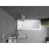 Mexen Next L pare-douche 1-volet 60 x 150 cm, grille noire, blanc - 895-060-000-03-77-20