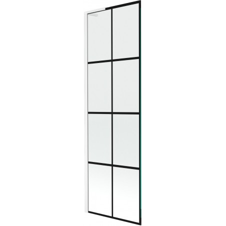 Mexen Next L paroi de bain 1 vantail 60 x 150 cm, motif noir, blanc - 895-060-000-03-77-20
