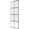Mexen Next L paroi de baignoire à 1 vantail 70 x 150 cm, grille noire, blanc - 895-070-000-03-77-20