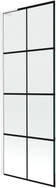 Mexen Next L paroi de baignoire à 1 vantail 70 x 150 cm, grille noire, blanc - 895-070-000-03-77-20