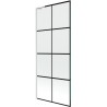 Mexen Next L paroi de baignoire 1 volet 80 x 150 cm, quadrillage noir, blanc - 895-080-000-03-77-20