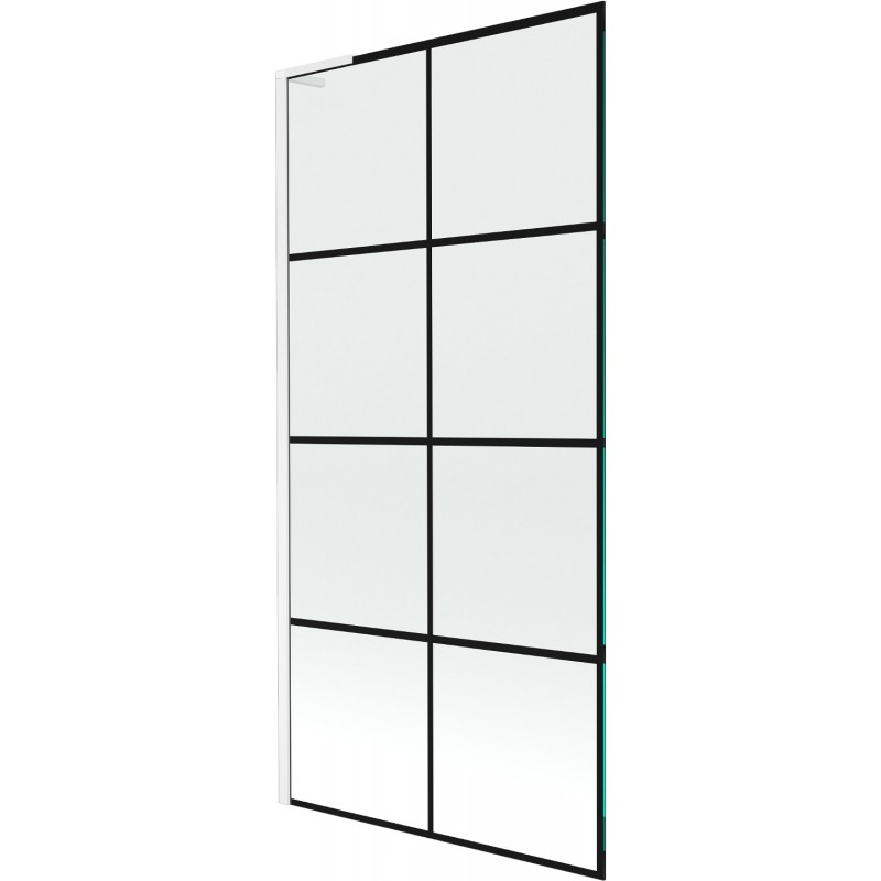 Paroi de baignoire Mexen Next L, 1 volet 90 x 150 cm, motif noir, blanc - 895-090-000-03-77-20