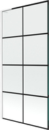 Mexen Next L pare-douche à une porte 90 x 150 cm, grille noire, blanc - 895-090-000-03-77-20