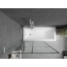 Mexen Next L paravent de baignoire à 1 volet 100 x 150 cm, grille noire, blanc - 895-100-000-03-77-20