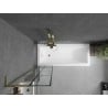Mexen Next L pare-baignoire à 1 volet 50 x 150 cm, grille noire, doré - 895-050-000-03-77-50