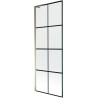 Mexen Next L paroi de baignoire 1 volet 70 x 150 cm, grille noire, doré - 895-070-000-03-77-50