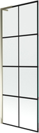 Mexen Next L paroi de baignoire 1 volet 70 x 150 cm, grille noire, doré - 895-070-000-03-77-50