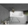 Mexen Next L paroi de baignoire à 1 volet 80 x 150 cm, grille noire, dorée - 895-080-000-03-77-50