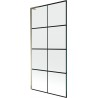 Mexen Next L paroi de baignoire à 1 battant 90 x 150 cm, grille noire, doré - 895-090-000-03-77-50