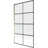 Mexen Next L paroi de baignoire à 1 volet 100 x 150 cm, grille noire, or - 895-100-000-03-77-50