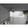 Mexen Next L paravent de baignoire à 1 vantail 50 x 150 cm, grille noire, or brossé - 895-050-000-03-77-55