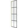 Mexen Next L paravent de baignoire à 1 vantail 50 x 150 cm, grille noire, or brossé - 895-050-000-03-77-55