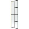 Mexen Next L paravent de baignoire à 1 aile 60 x 150 cm, grille noire, or brossé - 895-060-000-03-77-55