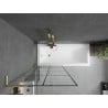 Mexen Next L paroi de baignoire 1-pan 80 x 150 cm, grille noire, doré brossé - 895-080-000-03-77-55
