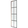 Mexen Next L paroi de baignoire à 1 vantail 50 x 150 cm, grille noire, or rose - 895-050-000-03-77-60