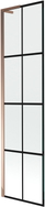 Mexen Next L paroi de baignoire à 1 vantail 50 x 150 cm, grille noire, or rose - 895-050-000-03-77-60