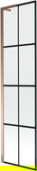 Paroi de bain Mexen Next L 1 volet 50 x 150 cm, motif noir, or rose - 895-050-000-03-77-60