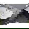 Baignoire Mexen Mia en pose libre, coin gauche 150 x 75 cm, blanche/noire, évacuation gun gray brossé - 52691507575L-66