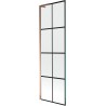 Mexen Next L paroi de baignoire 1-volet 60 x 150 cm, grille noire, or rose - 895-060-000-03-77-60